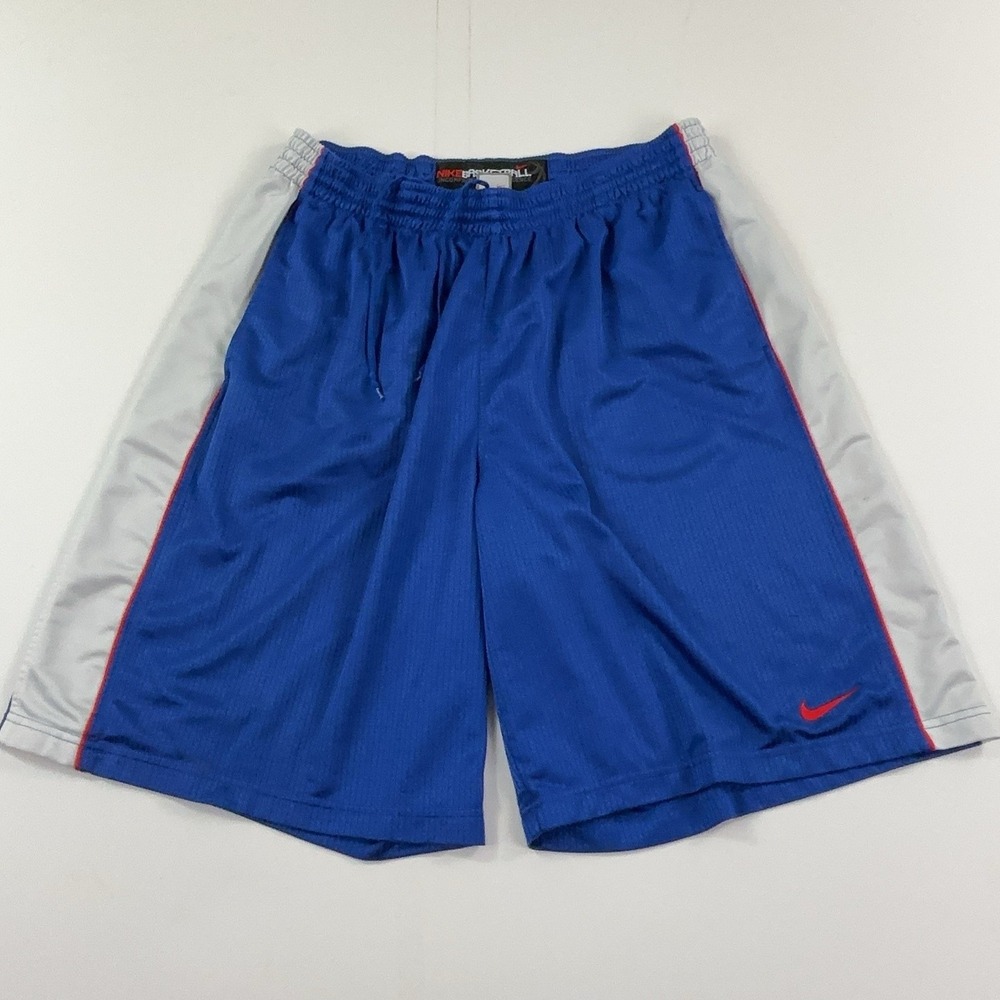 Vintage Nike Shorts Mens 2XL Blue Basketball Mesh Colorblock 254394-494